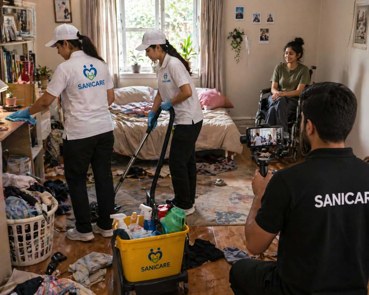 SANICARE team providing compassionate home cleaning support